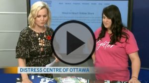 CTV morning TV thumbnail clip of Distress Centre launching their new online store