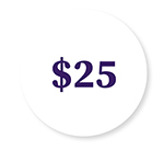 $25 donation icon