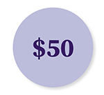 $50 donation icon